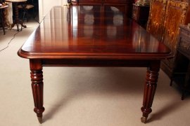 02972d - 3-English-Regency-Dining-Table-&-10-Ballon-Back-Chairs-6